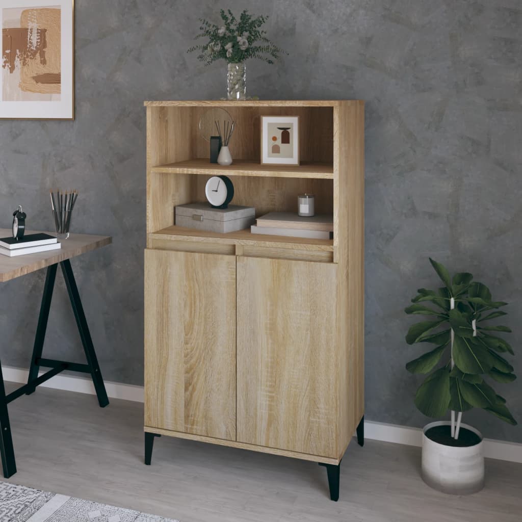 Skříň Highboard 60 X 36 X 110 Cm Kompozitní Dřevo
