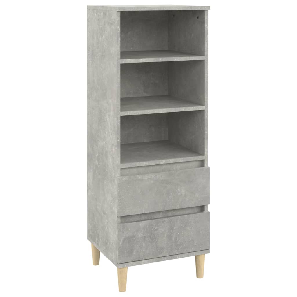 Skříň Highboard Betonově Šedá 40 X 36 X 110 Cm Kompozitní Dřevo