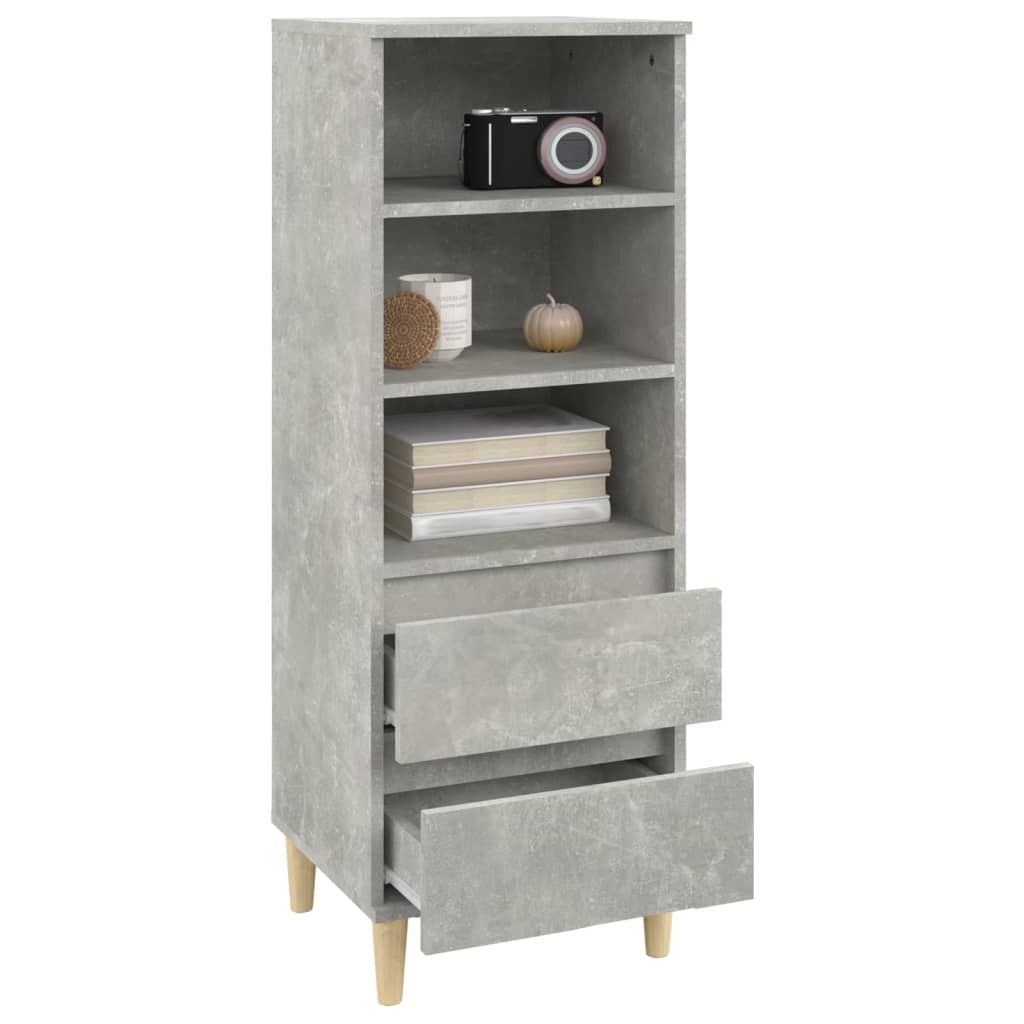 Skříň Highboard Betonově Šedá 40 X 36 X 110 Cm Kompozitní Dřevo