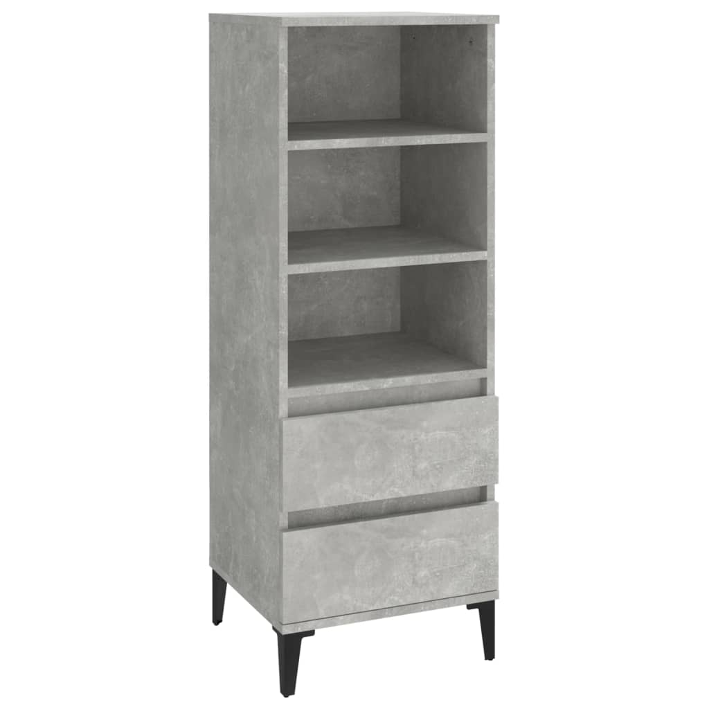 Skříň Highboard Betonově Šedá 40 X 36 X 110 Cm Kompozitní Dřevo