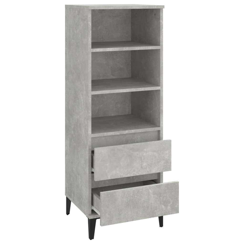 Skříň Highboard Betonově Šedá 40 X 36 X 110 Cm Kompozitní Dřevo