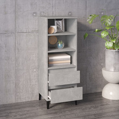 Skříň Highboard Betonově Šedá 40 X 36 X 110 Cm Kompozitní Dřevo