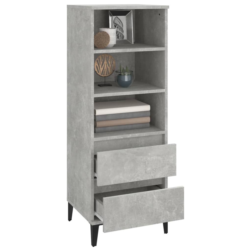 Skříň Highboard Betonově Šedá 40 X 36 X 110 Cm Kompozitní Dřevo
