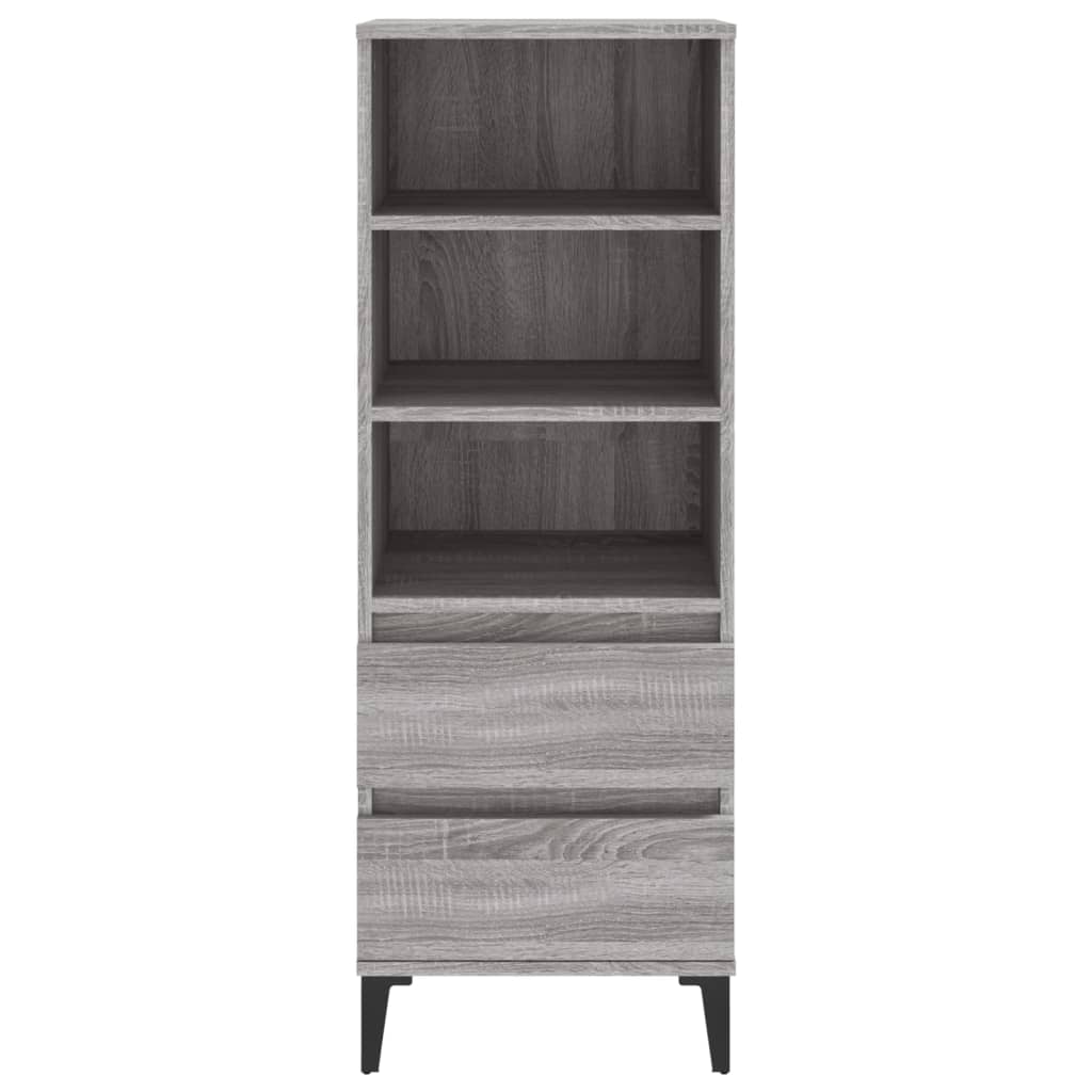 Skříň Highboard Šedá Sonoma 40 X 36 X 110 Cm Kompozitní Dřevo