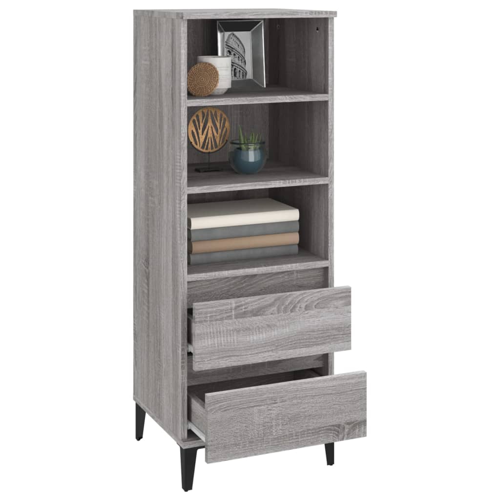 Skříň Highboard Šedá Sonoma 40 X 36 X 110 Cm Kompozitní Dřevo