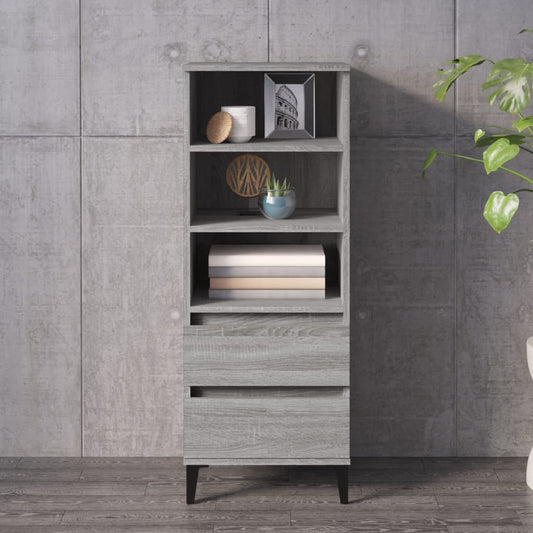 Skříň Highboard Šedá Sonoma 40 X 36 X 110 Cm Kompozitní Dřevo