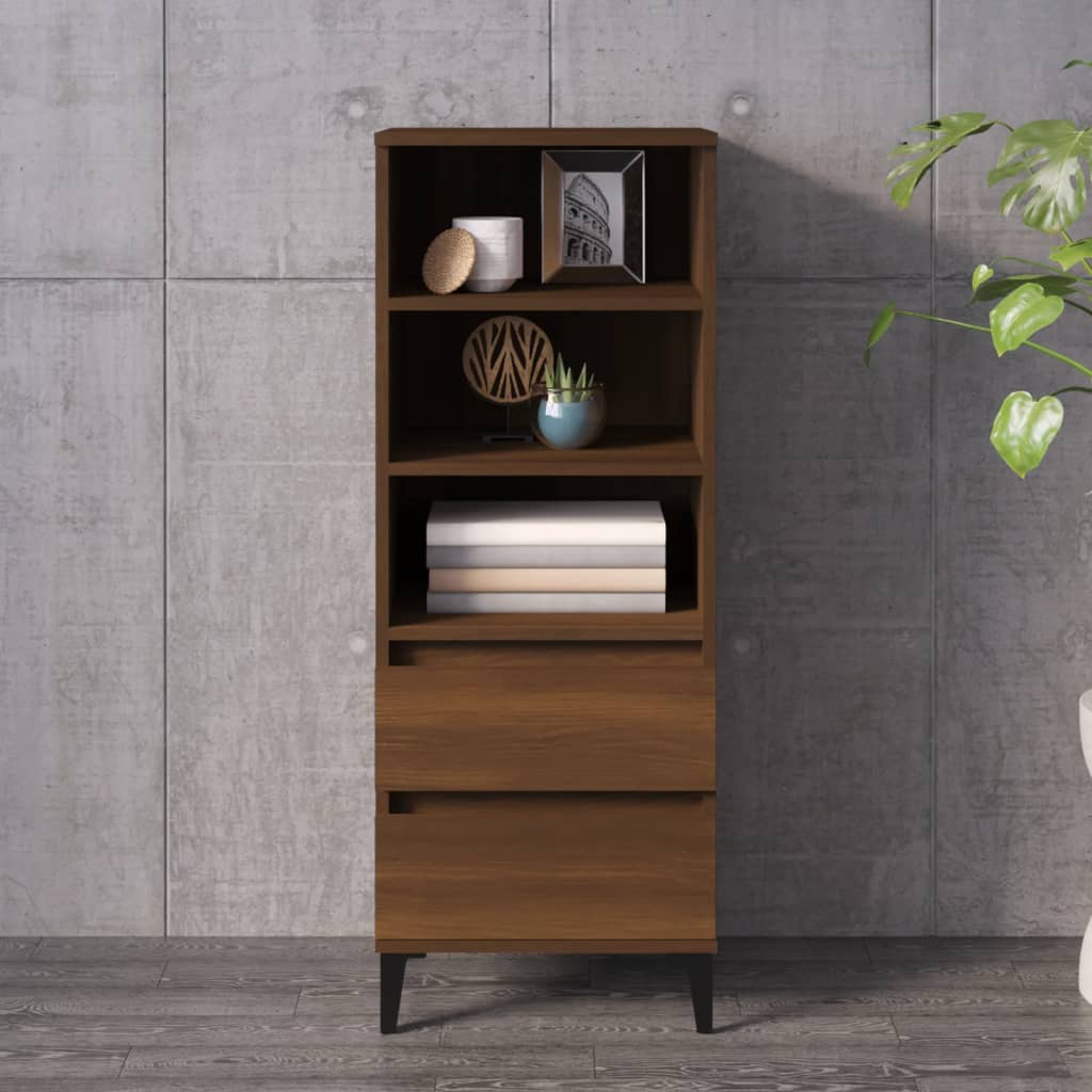 Skříň Highboard 40 X 36 X 110 Cm Kompozitní Dřevo