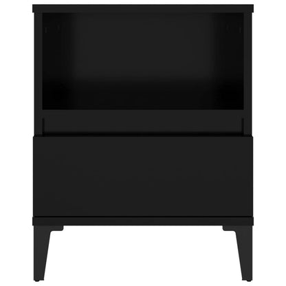 Noční Stolky 2 Ks Černé 40X35X50 Cm