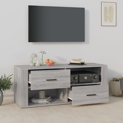Tv Skříňka Šedá Sonoma 100 X 35 X 40 Cm Kompozitní Dřevo