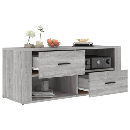 Tv Skříňka Šedá Sonoma 100 X 35 X 40 Cm Kompozitní Dřevo