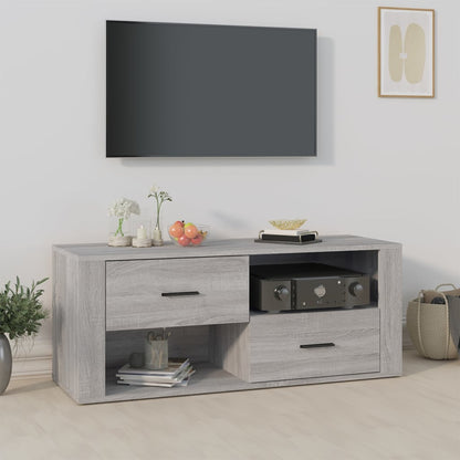 Tv Skříňka Šedá Sonoma 100 X 35 X 40 Cm Kompozitní Dřevo