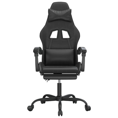 Herní Židle S Podnožkou Černá Umělá Kůže