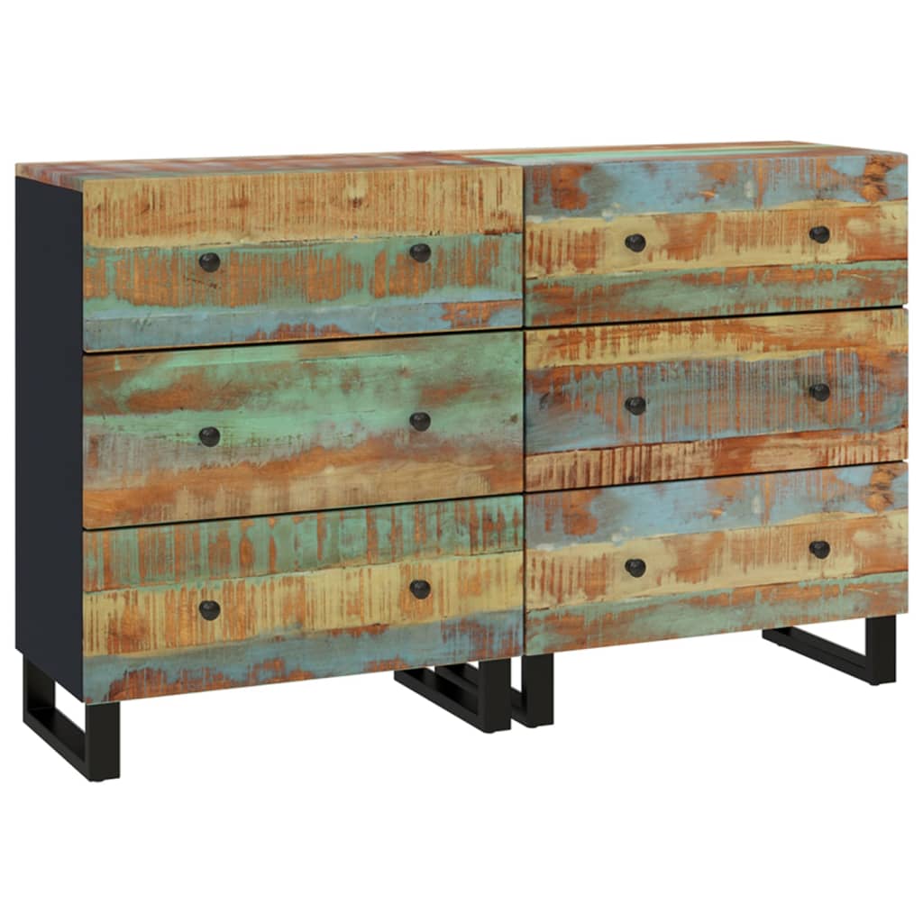 Příborníky 2 Ks 60 X 33 X 75 Cm Masivní Recyklované Dřevo
