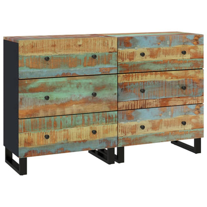Příborníky 2 Ks 60 X 33 X 75 Cm Masivní Recyklované Dřevo