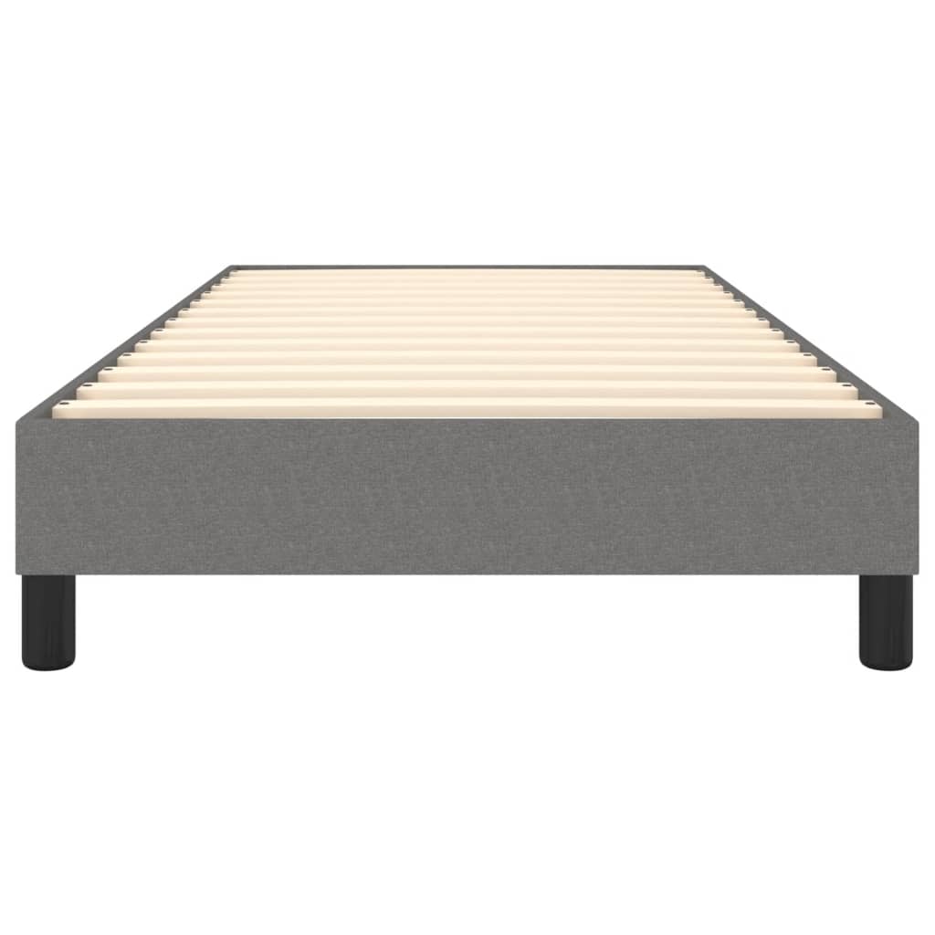 Rám Postele Bez Matrace Textil Tmavě Šedá