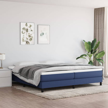 Rám Postele Bez Matrací Textil Modrá