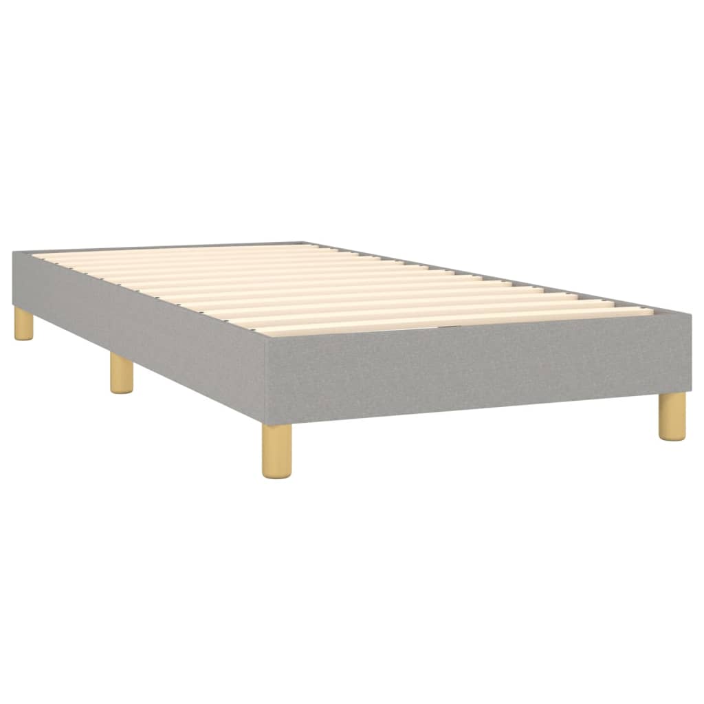 Rám Postele Bez Matrace Textil Světle Šedá