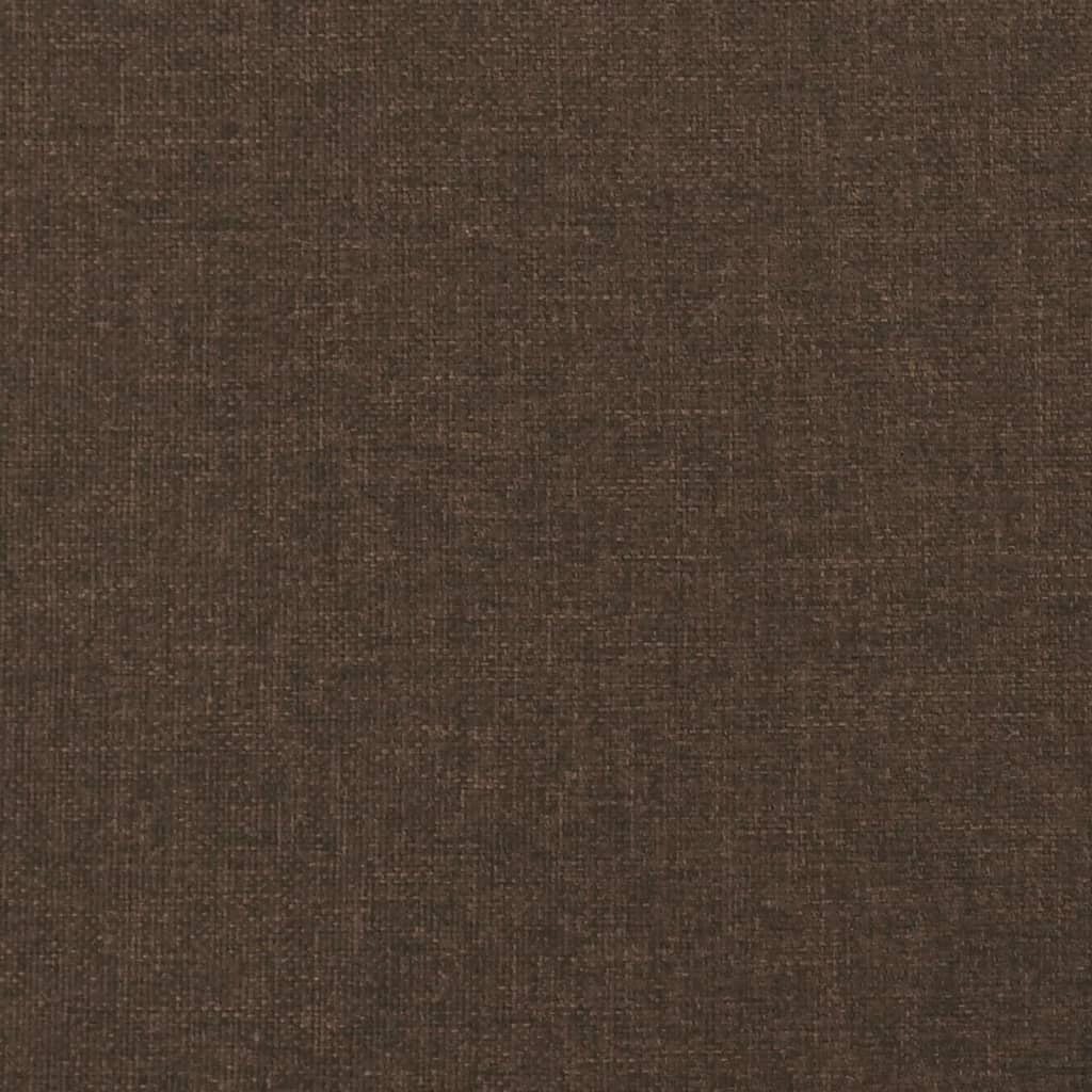 Rám Postele Bez Matrace Tmavě Hnědý Textil Tmavě Hnědá