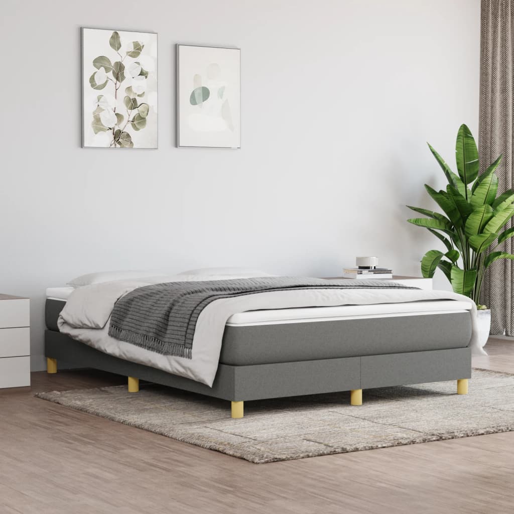 Postel Bez Matrace Textil Tmavě Šedá