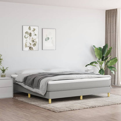Rám Postele Bez Matrace Textil Světle Šedá