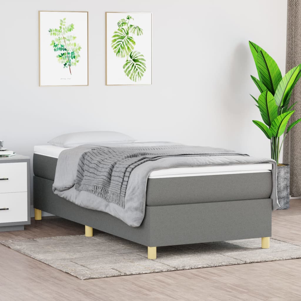 Postel Bez Matrace Textil Tmavě Šedá