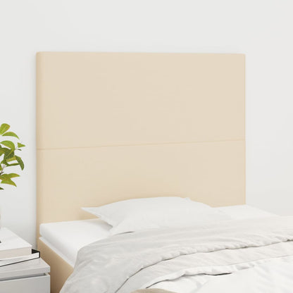 Čelo Postele 4 Ks Krémové 80 X 5 X 78/88 Cm Textil Krémová