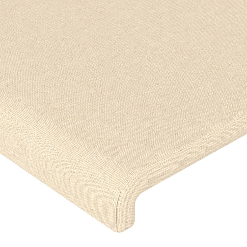 Čelo Postele 4 Ks Krémové 80 X 5 X 78/88 Cm Textil Krémová