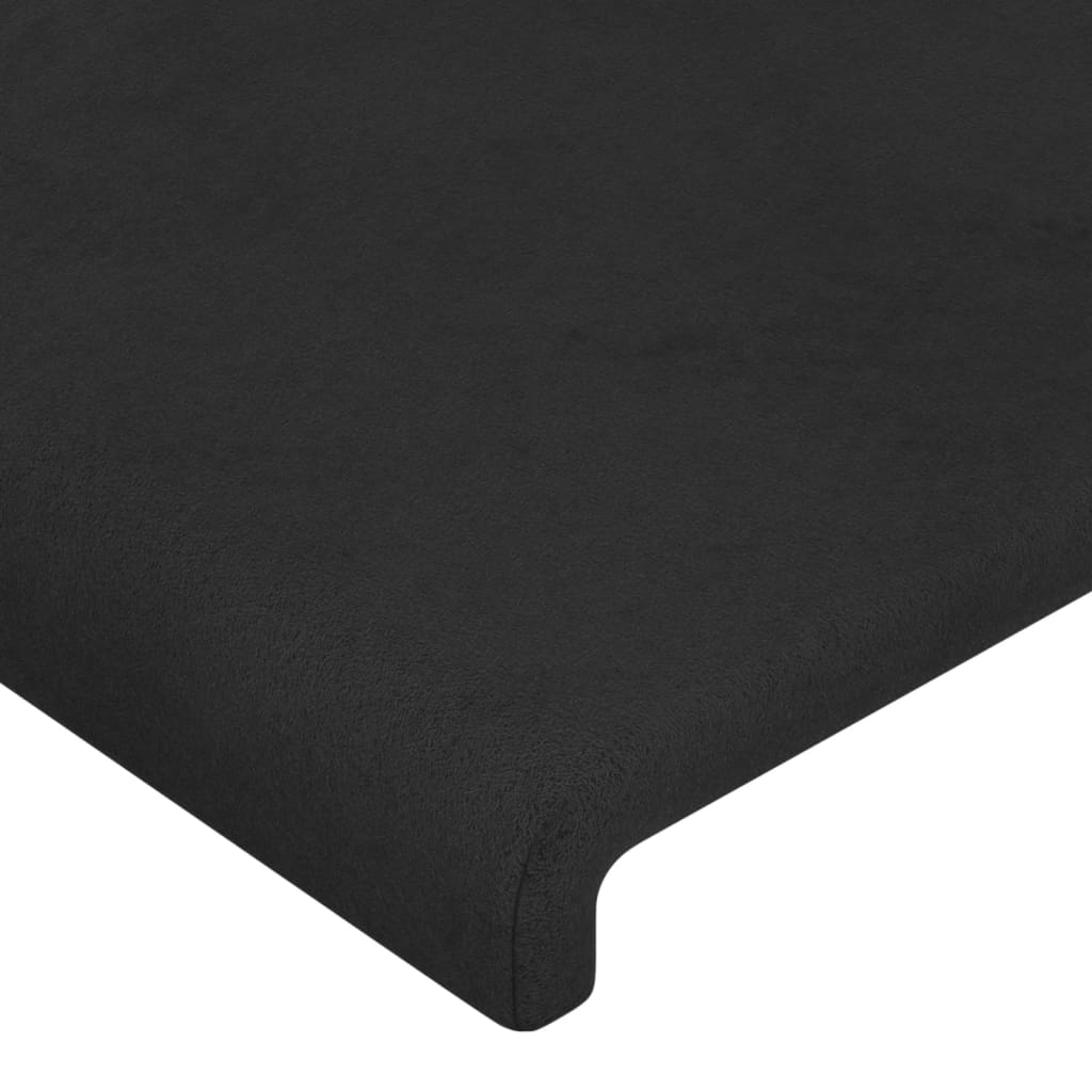 Čelo Postele 2 Ks Černé 100X5X78/88 Cm Samet Černá