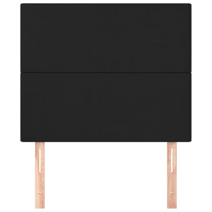 Čelo Postele 2 Ks Černé 80 X 5 X 78/88 Cm Umělá Kůže Černá