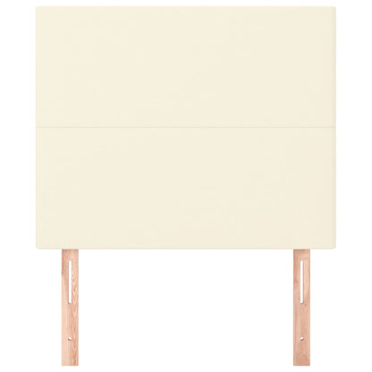 Čelo Postele Krémové 80X5X118/128 Cm Umělá Kůže