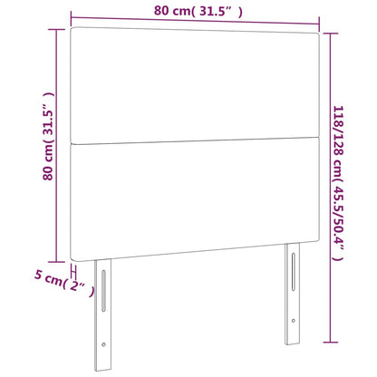 Čelo Postele Krémové 80X5X118/128 Cm Umělá Kůže