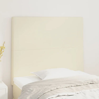 Čelo Postele Krémové 80X5X118/128 Cm Umělá Kůže