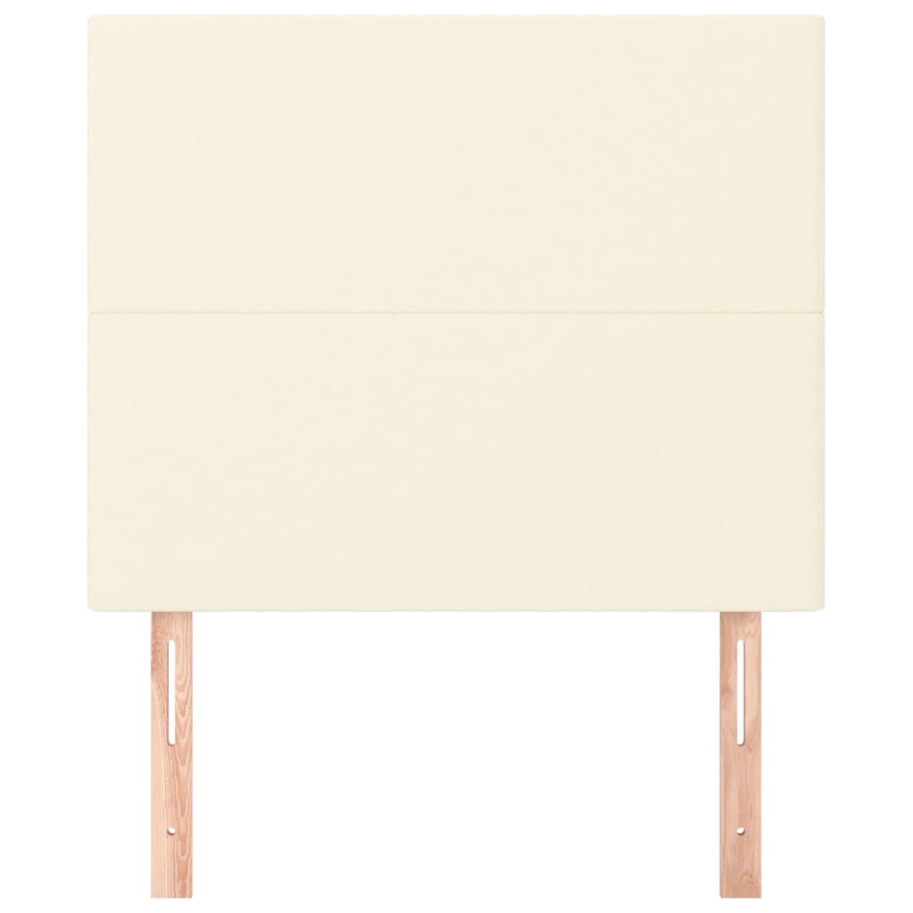 Čelo Postele Krémové 90X5X118/128 Cm Umělá Kůže