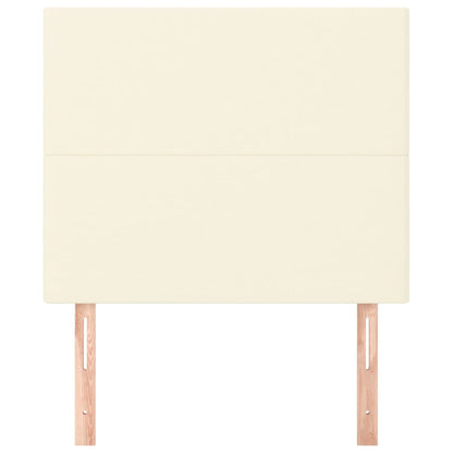 Čelo Postele Krémové 90X5X118/128 Cm Umělá Kůže