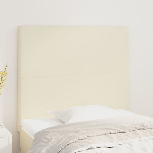 Čelo Postele Krémové 100X5X118/128 Cm Umělá Kůže
