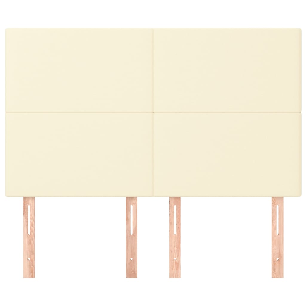 Čelo Postele Krémové 144X5X118/128 Cm Umělá Kůže