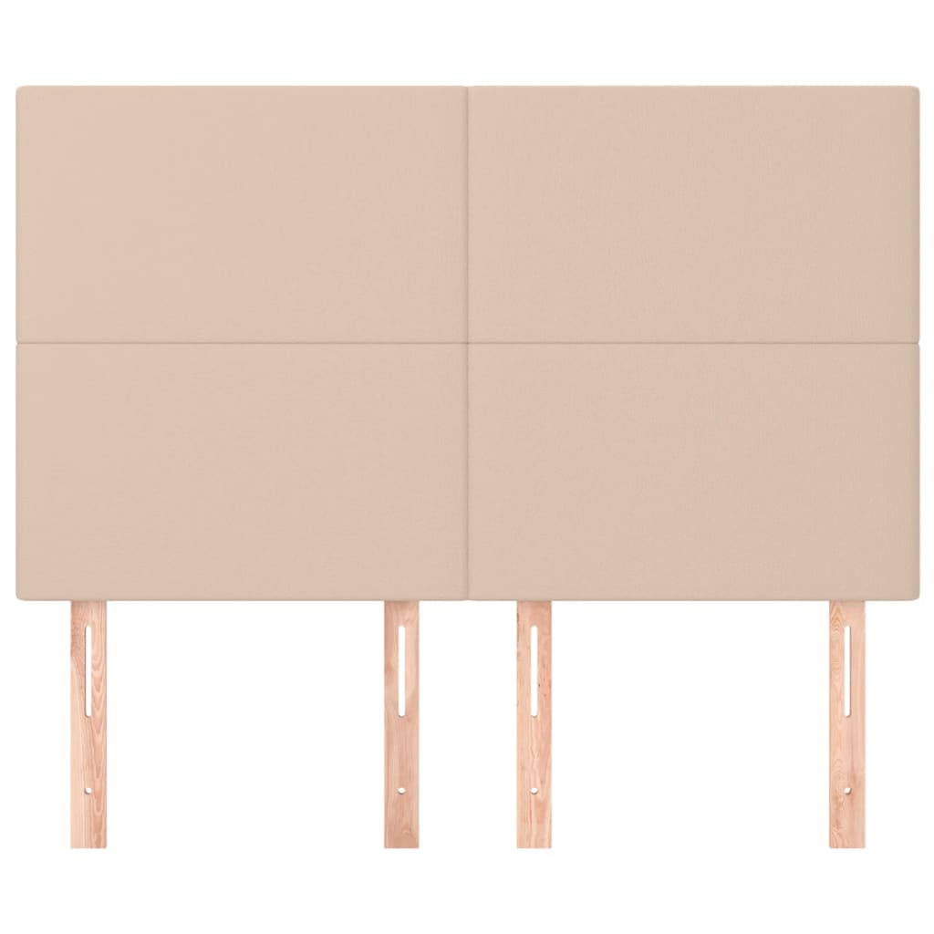 Čela Postele 4 Ks 72 X 5 X 78/88 Cm Umělá Kůže Cappuccino