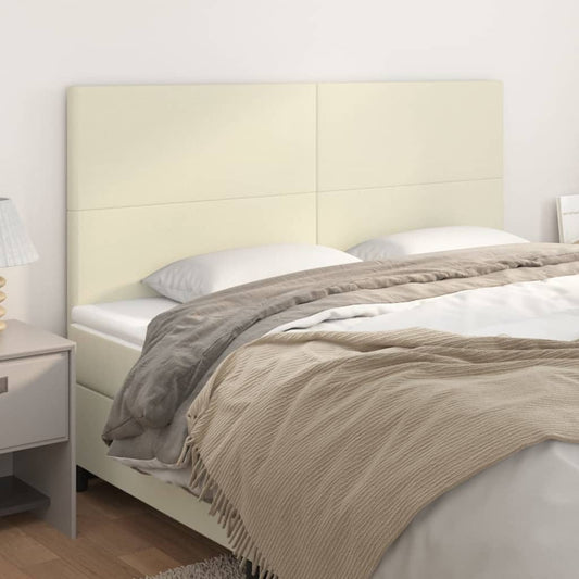 Čelo Postele Krémové 180X5X118/128 Cm Umělá Kůže