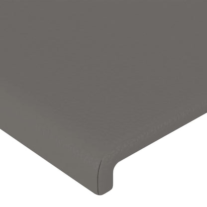 Čelo Postele 4 Ks Šedé 90X5X78/88 Cm Umělá Kůže Šedá