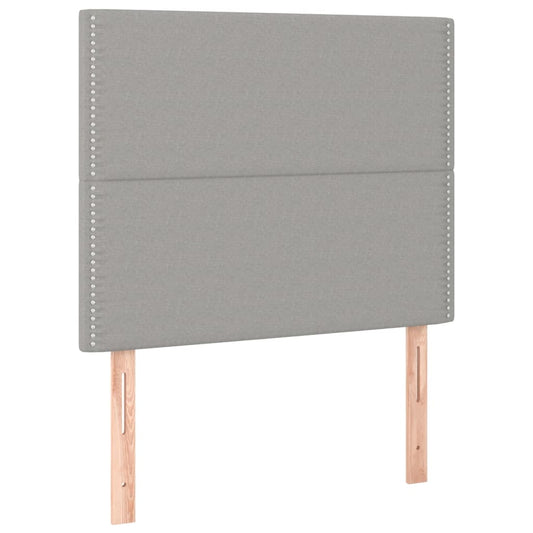 Čelo Postele Světle Šedé 90X5X118/128 Cm Látkové Světle Šedá