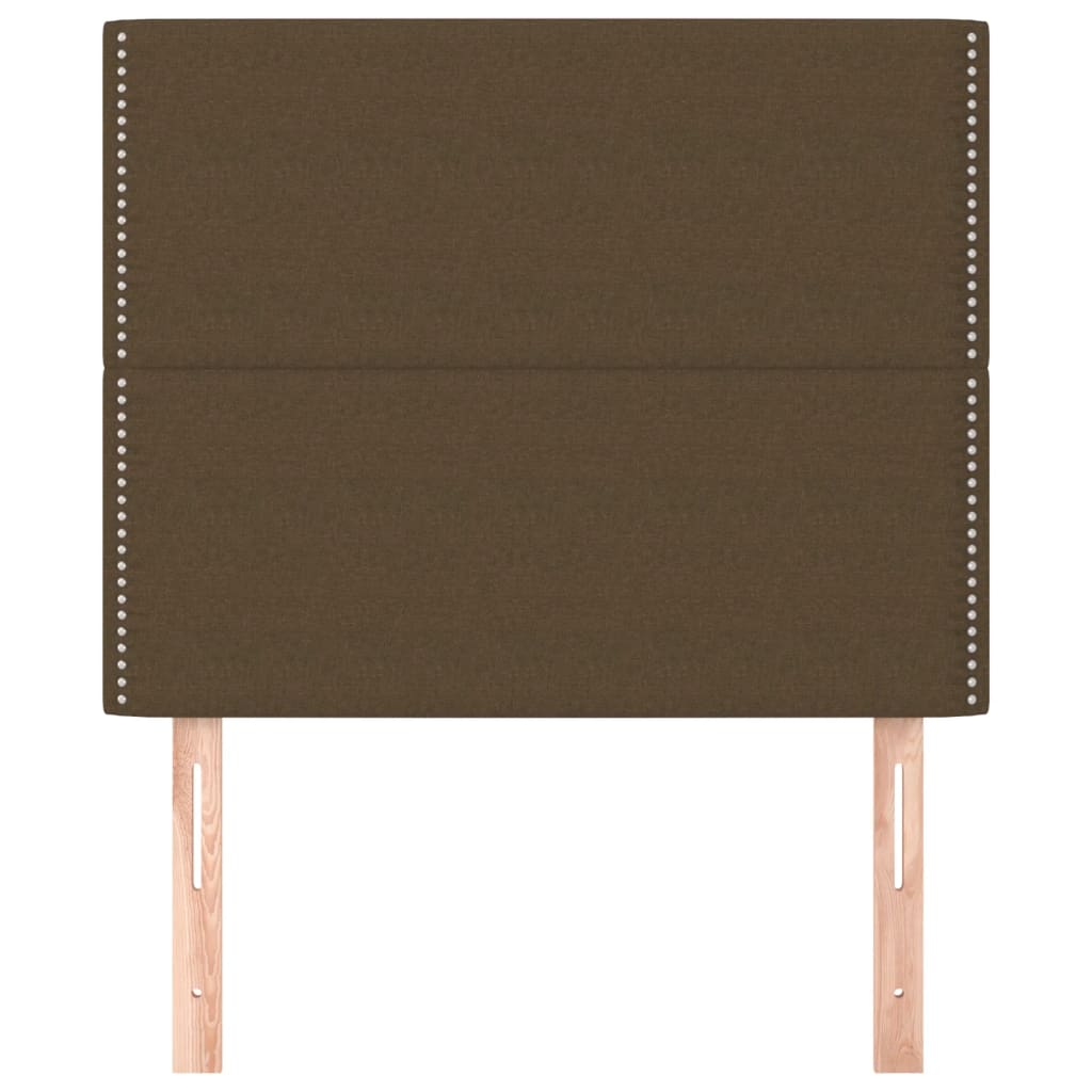 Čelo Postele Tmavě Hnědé 90X5X118/128 Cm Látkové