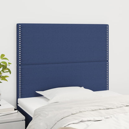 Čelo Postele 2 Ks Modré 80 X 5 X 78/88 Cm Textil Modrá