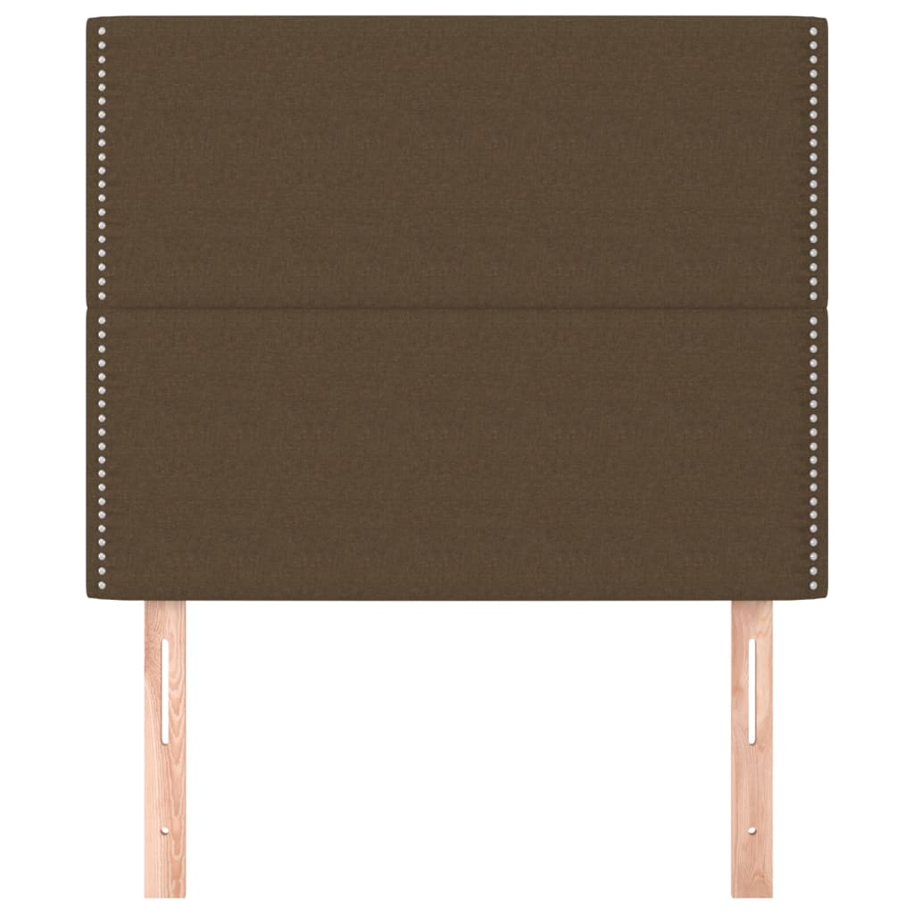 Čelo Postele Tmavě Hnědé 100X5X118/128 Cm Látkové