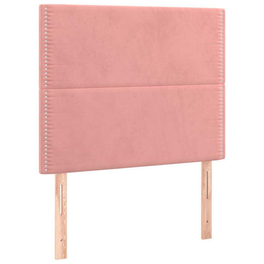 Čelo Postele Růžové 100X5X118/128 Cm Sametové Růžová