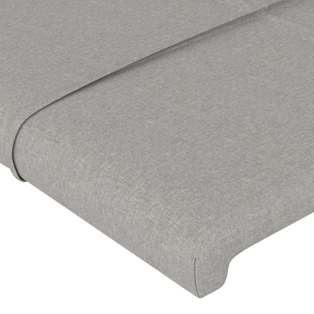 Čela Postele 2 Ks 80X5X78/88 Cm Textil Světle Šedá