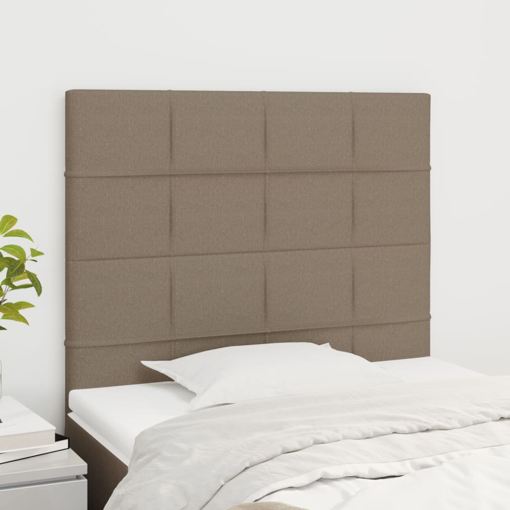 Čela Postele 2 Ks 72 X 5 X 78/88 Cm Textil Taupe