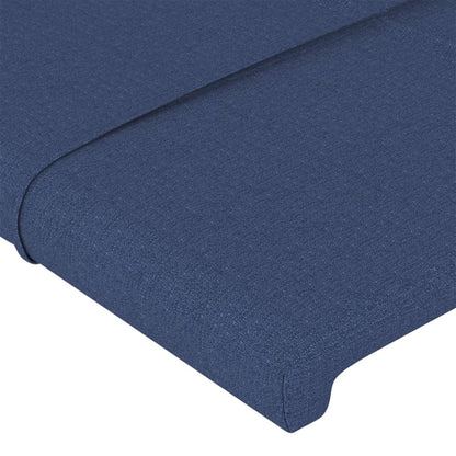 Čelo Postele 2 Ks Modré 80 X 5 X 78/88 Cm Textil Modrá