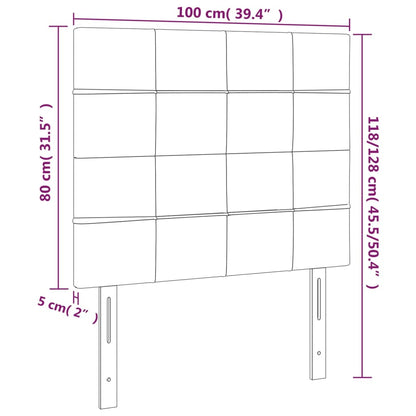 Čelo Postele 2 Ks Tmavě Hnědé 100X5X78/88 Cm Textil Tmavě Hnědá