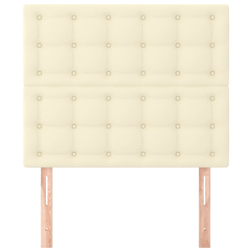 Čelo Postele Krémové 80X5X118/128 Cm Umělá Kůže