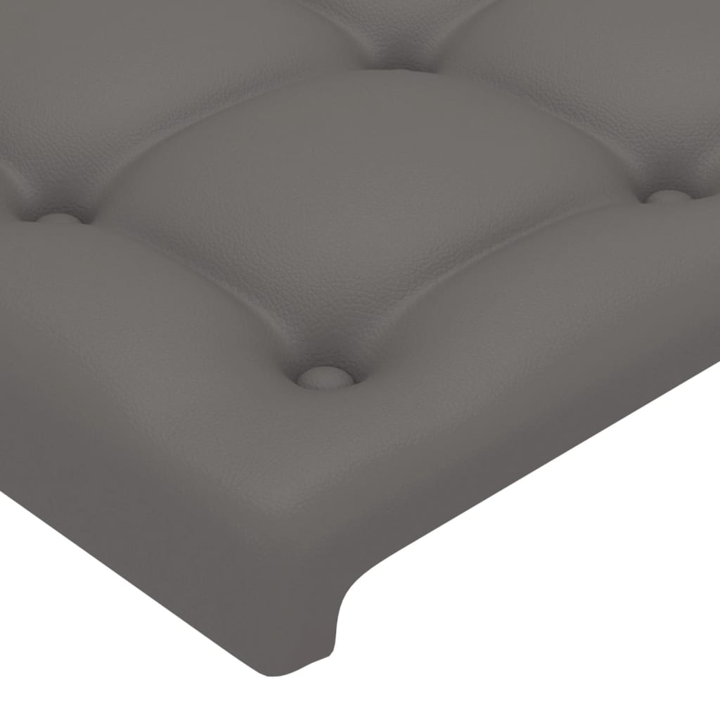 Čelo Postele 2 Ks Šedé 90X5X78/88 Cm Umělá Kůže Šedá